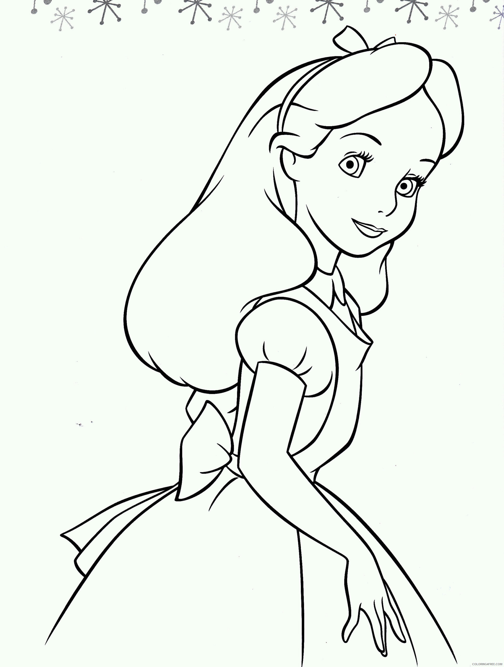 Alice Coloring Page Printable Sheets Alice In Wonderland Pages 2021 a 3497 Coloring4free