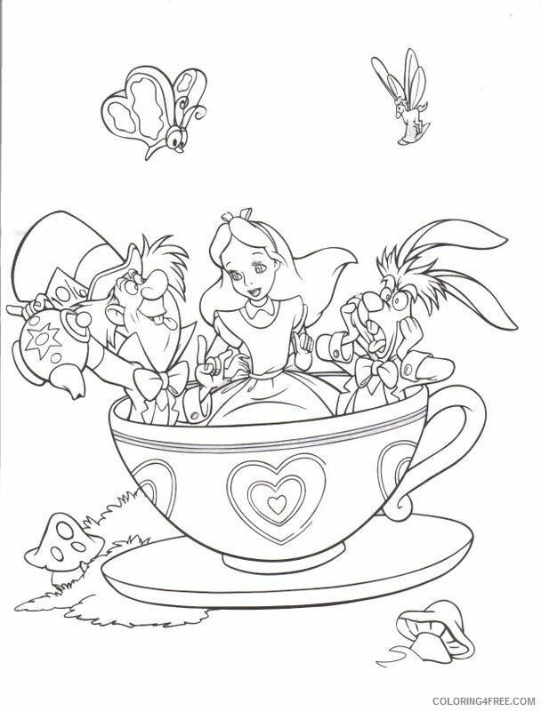 Alice in Wonderland Coloring Book Pages Printable Sheets 2021 a 3578 Coloring4free