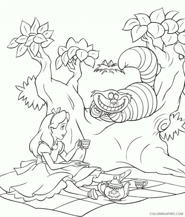 Alice in Wonderland Coloring Book Pages Printable Sheets 2021 a 3588 Coloring4free