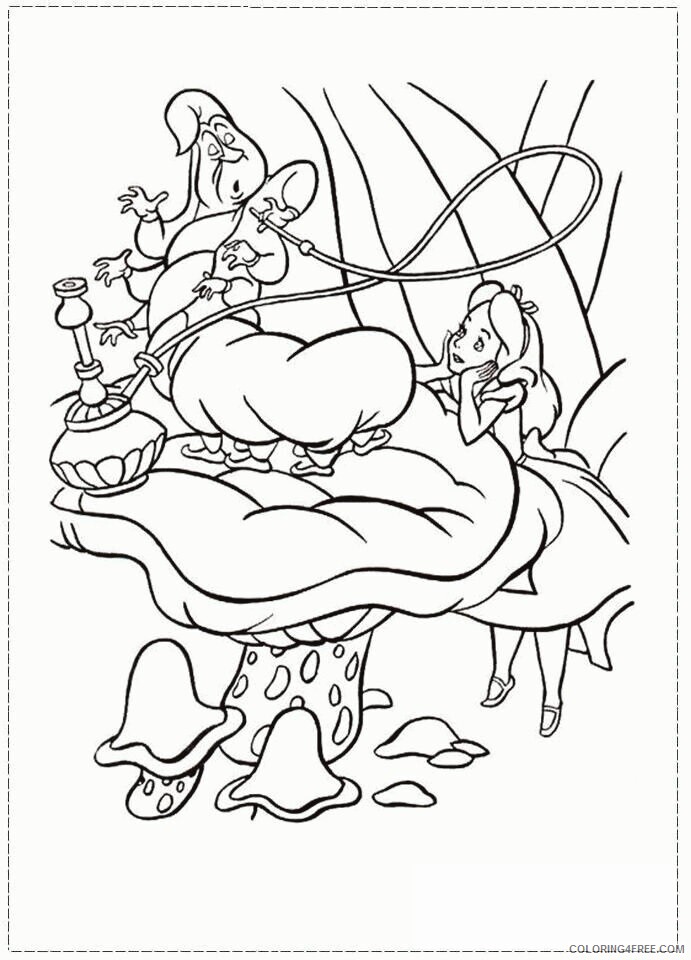 Alice in Wonderland Coloring Book Pages Printable Sheets Abstract Trippy jpg 2021 a 3577 Coloring4free
