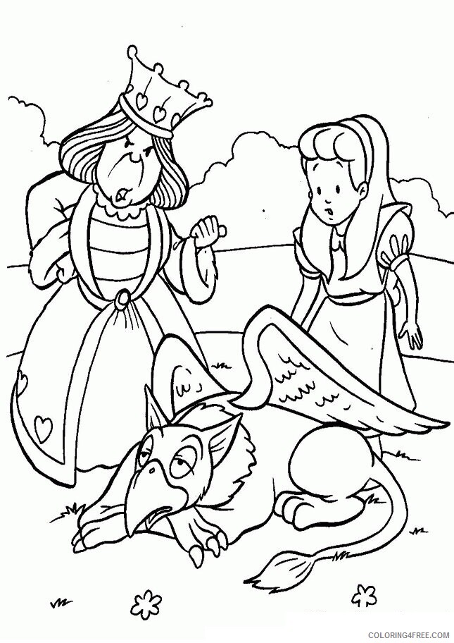 Alice in Wonderland Coloring Book Printable Sheets Alice In Wonderland Page 2021 a 3549 Coloring4free