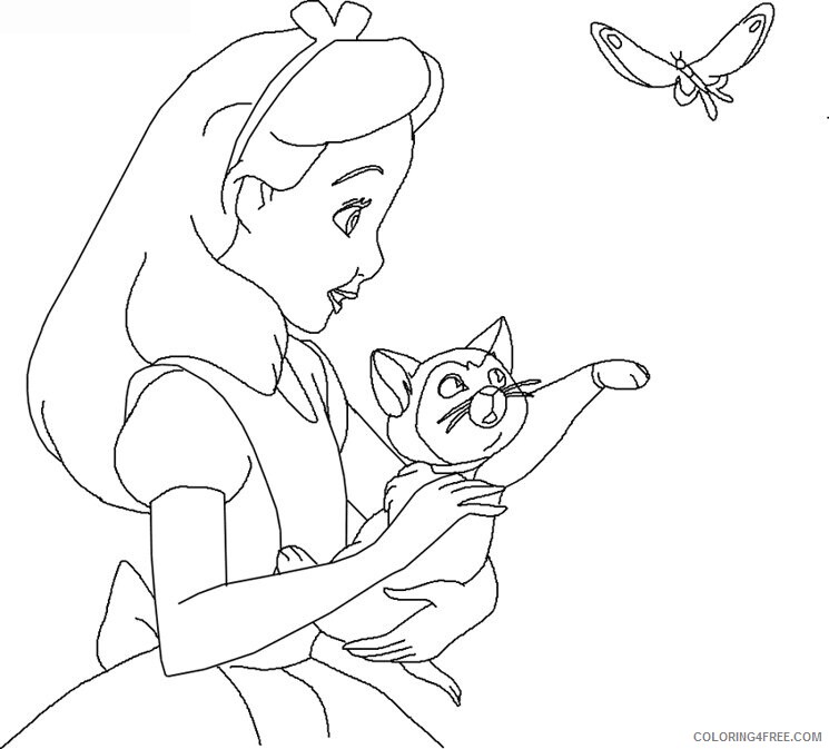 Alice in Wonderland Coloring Page Printable Sheets Alice in Wonderland Pages 2021 a 3609 Coloring4free