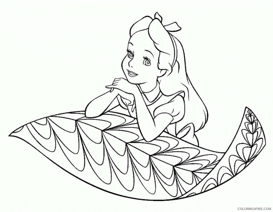 Alice in Wonderland Coloring Pages Caterpillar Printable Sheets 130 Toddler 2021 a 3649 Coloring4free