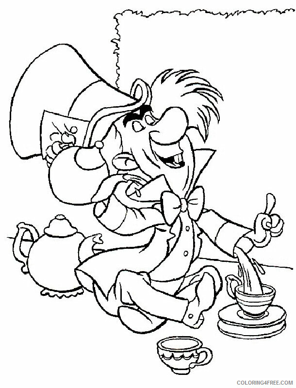 Alice in Wonderland Coloring Pages Printable Sheets Alice in Wonderland Pages 2021 a 3638 Coloring4free