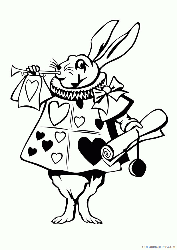 Alice in Wonderland Coloring Pages Printable Sheets Alice in wonderland 13 2021 a 3642 Coloring4free