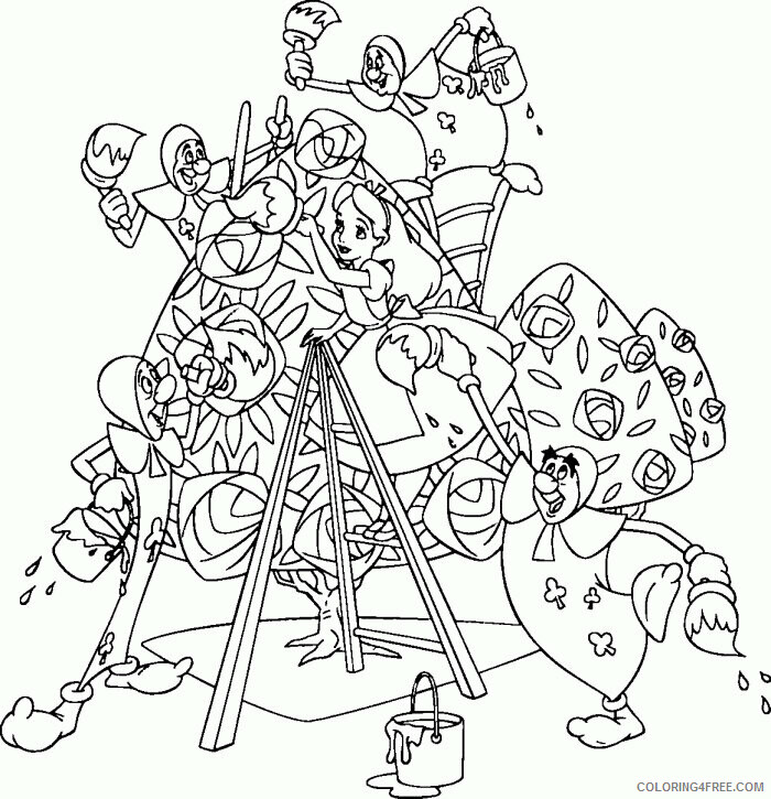 Alice in Wonderland Free Printable Sheets Alice In Wonderland Pages 2021 a 3670 Coloring4free