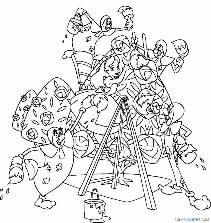 Alice in Wonderland Free Printable Sheets Pin by Allison Rader on 2021 a 3673 Coloring4free