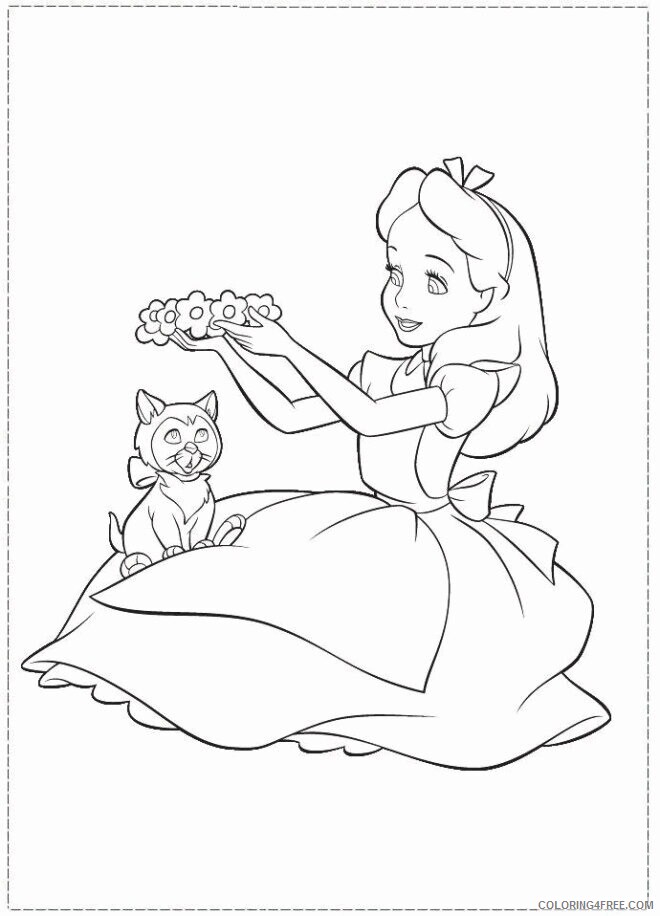 Alice in Wonderland Printable Coloring Pages Printable Sheets 2021 a 3706 Coloring4free