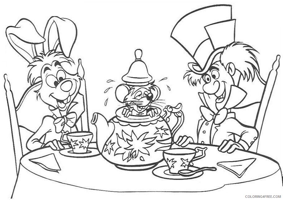 Alice in Wonderland Printable Coloring Pages Printable Sheets anime Colouring 2021 a Coloring4free
