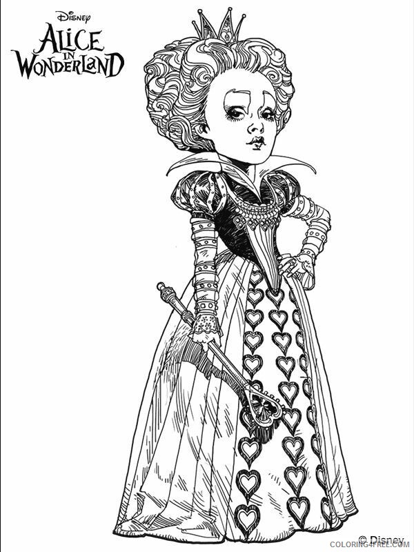 Alice in Wonderland Tim Burton Coloring Pages Printable Sheets Mad tea parties 2021 a Coloring4free