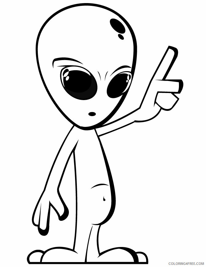 Alien Coloring Page Printable Sheets Alien From Another Planet Coloring 2021 a 3737 Coloring4free