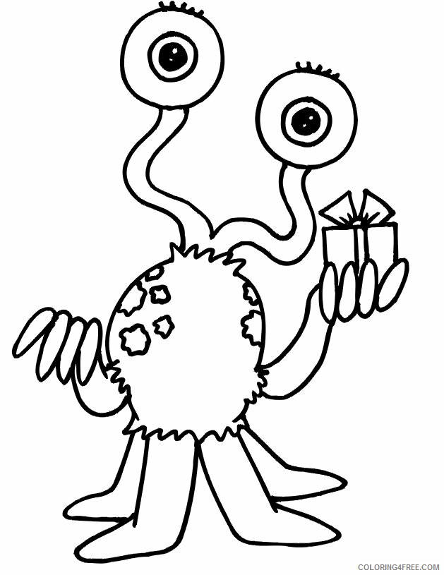 Alien Coloring Page Printable Sheets Alien Page A Alien 2021 a 3727 Coloring4free
