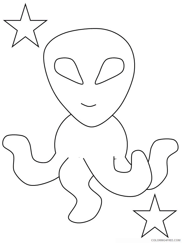 Alien Pictures For Kids Printable Sheets Free Printable Space alien coloring 2021 a 3815 Coloring4free