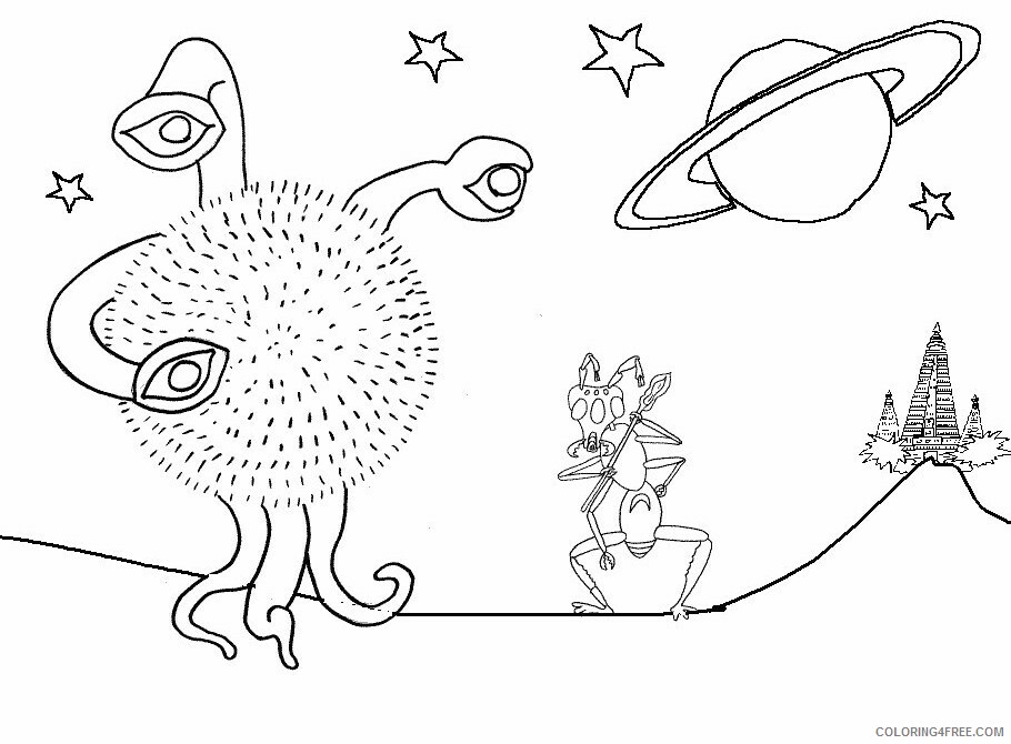 Aliens for Kids Printable Sheets space aliens For 2021 a 3846 Coloring4free