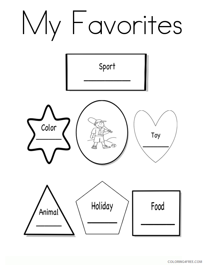 All About Me Coloring Pages Printable Sheets All About Me Page 2021 a 3873 Coloring4free