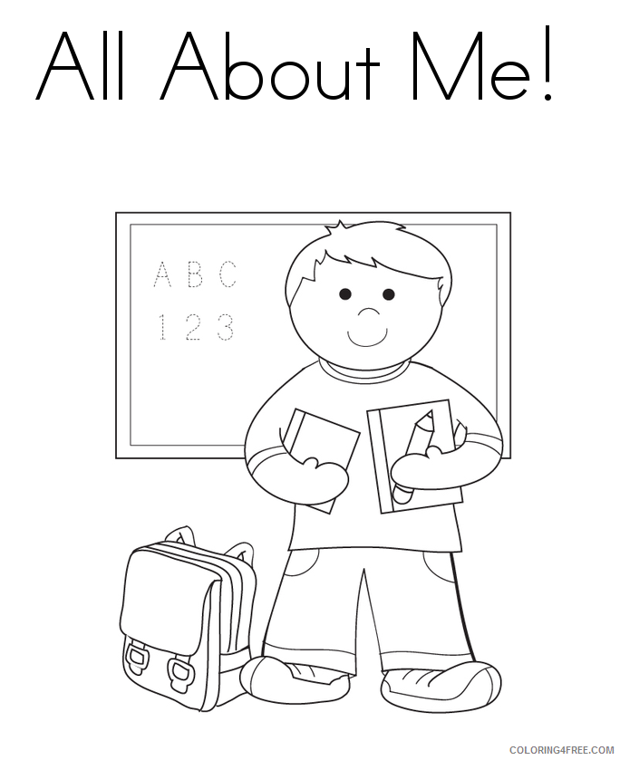 All About Me Coloring Pages Printable Sheets All About Me Page 2021 a 3880 Coloring4free