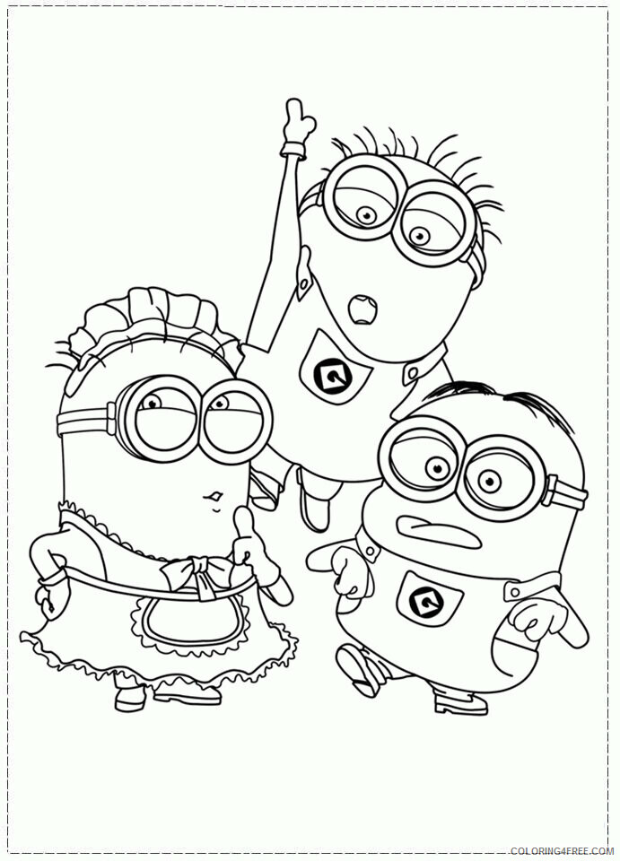 All About Me Coloring Pages for Preschoolers Printable Sheets despicable me free 2021 a Coloring4free