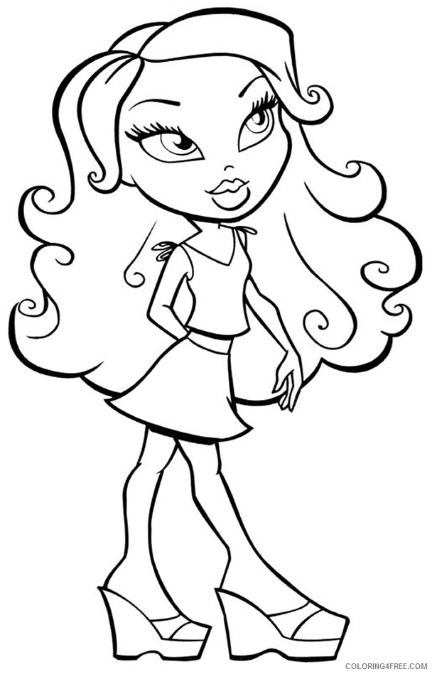 All Bratz Coloring Pages Printable Sheets Bratz Printable Barbie 2021 a 3987 Coloring4free