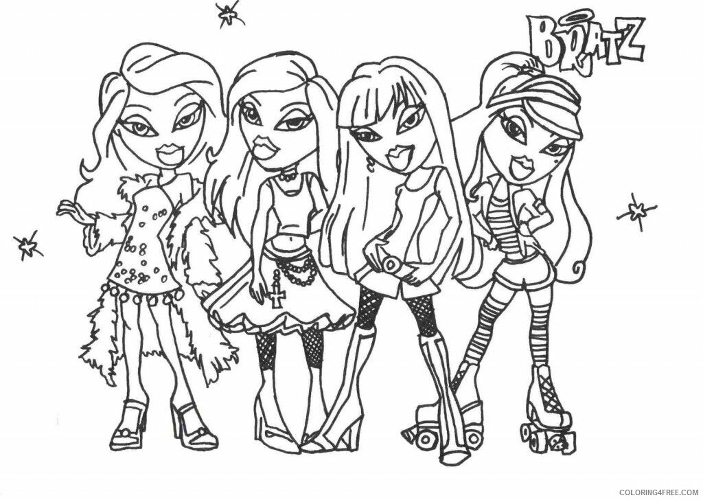 All Bratz Coloring Pages Printable Sheets Download Bratz Girl Pages 2021 a 3991 Coloring4free