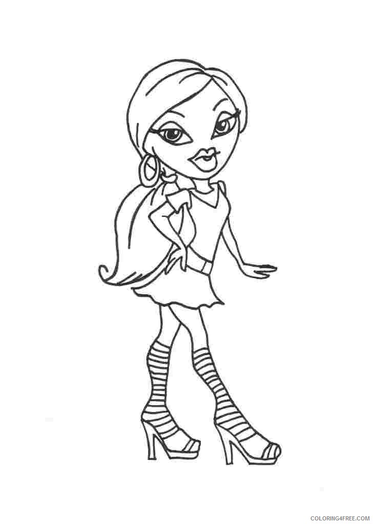 All Bratz Coloring Pages Printable Sheets Free Printable Bratz Pages 2021 a 4000 Coloring4free