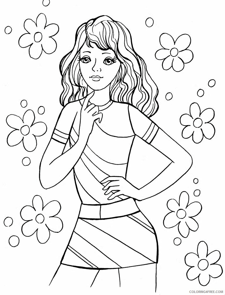 All Coloring Pages for Girls Printable Sheets Free games for kids 2021 a 4038 Coloring4free