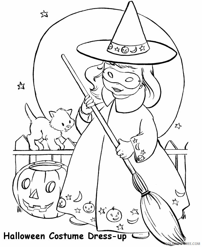 All Coloring Pages for Girls Printable Sheets Halloween Witch Little 2021 a 4046 Coloring4free