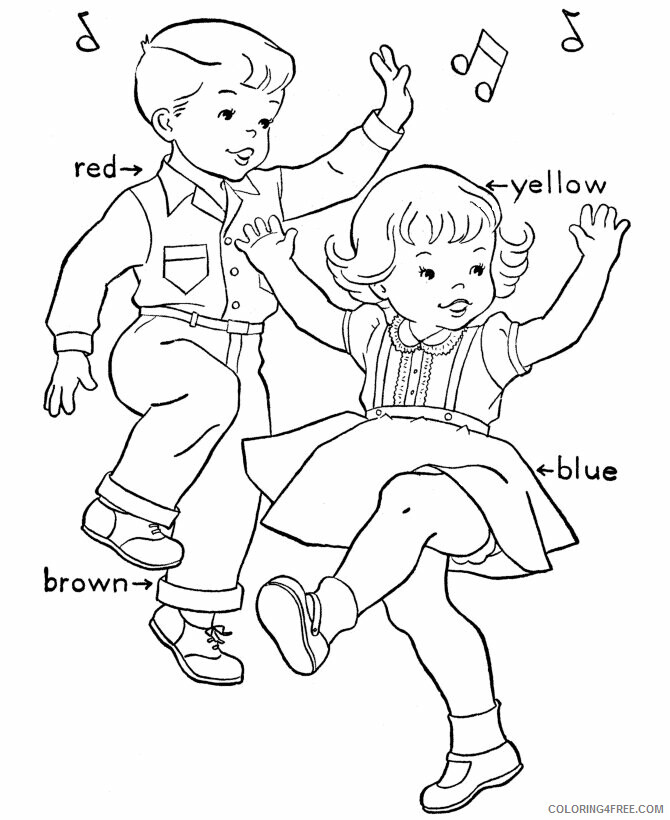 All Coloring Pages for Kids Printable Sheets Birthday Dance Page Kids 2021 a 4062 Coloring4free