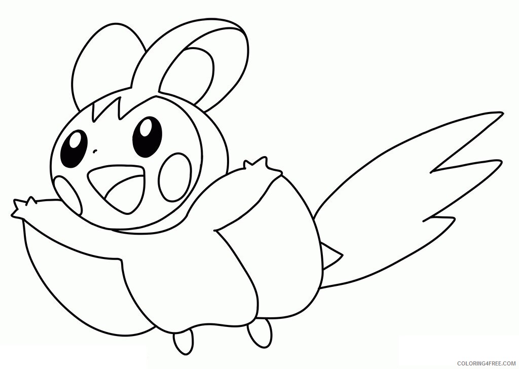 All Flying Pokemon Printable Sheets How to draw Emolga Pokemon 2021 a 4093 Coloring4free