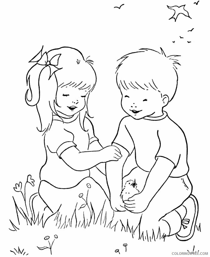 All Kids Coloring Pages Printable Sheets Spring Kids Spring 2021 a 4132 Coloring4free