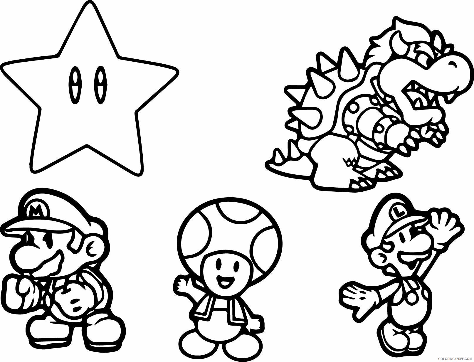 All Mario Character Coloring Pages Printable Sheets Mario Characters Coloring 2021 a 4164 Coloring4free