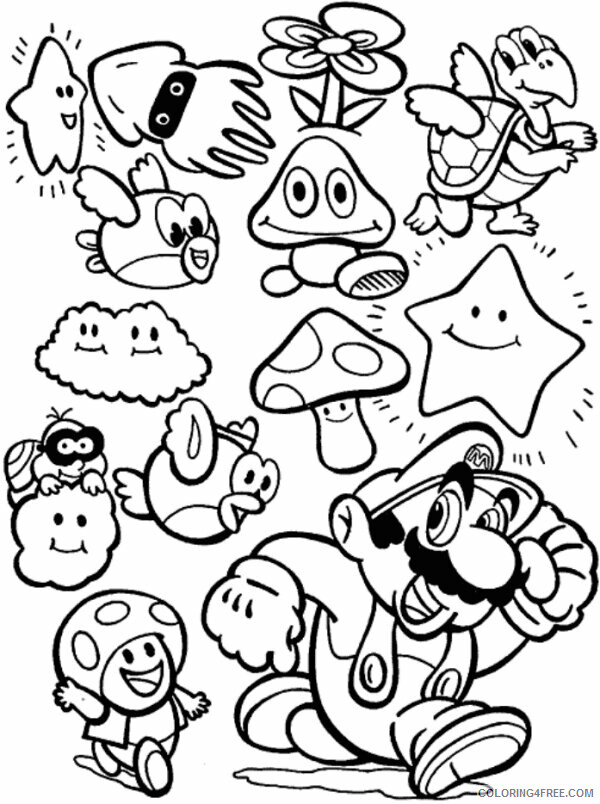 All Mario Character Coloring Pages Printable Sheets Mario Games To 2021 a 4167 Coloring4free