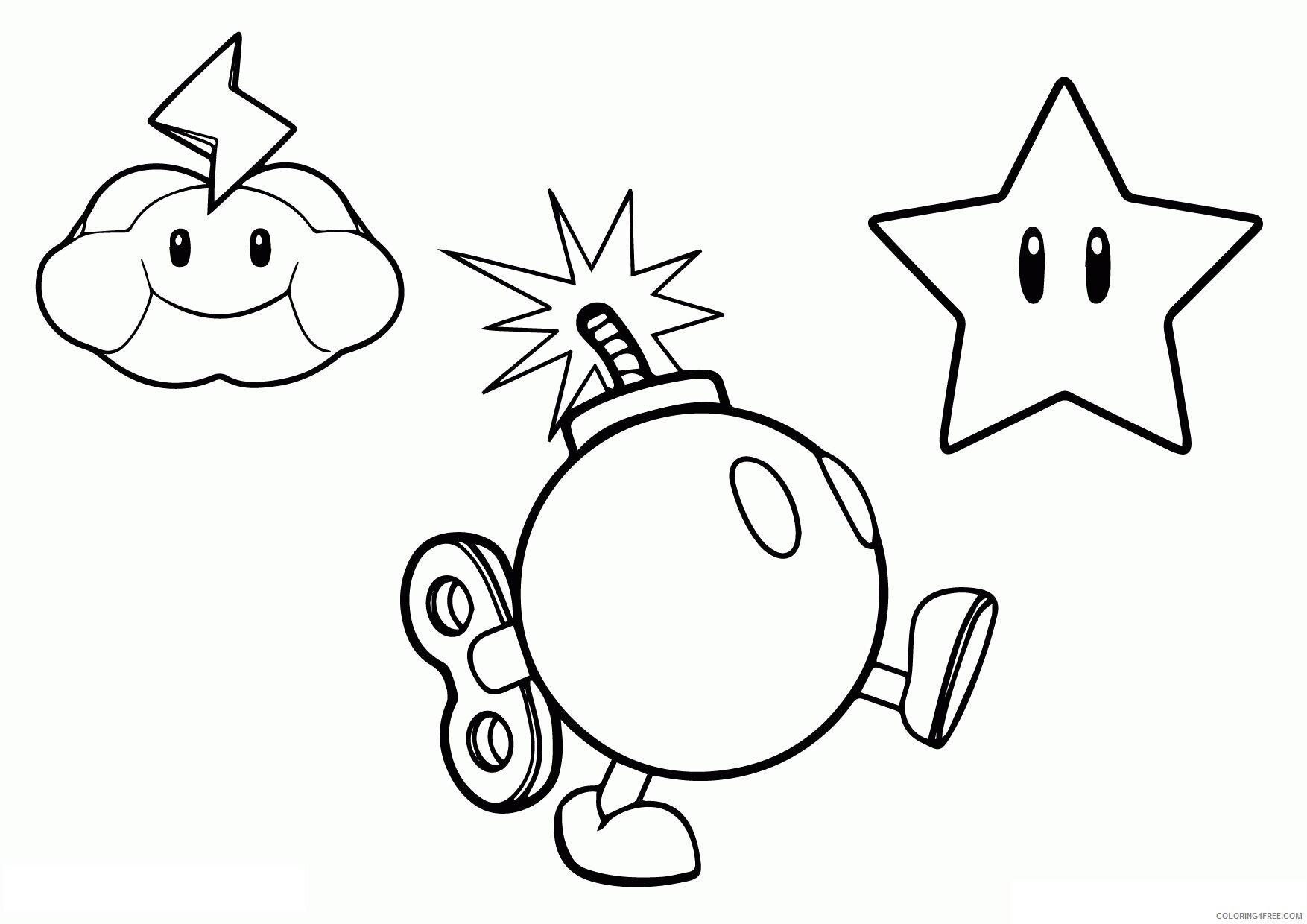 All Mario Character Coloring Pages Printable Sheets Super Mario Characters Page 2021 a 4168 Coloring4free