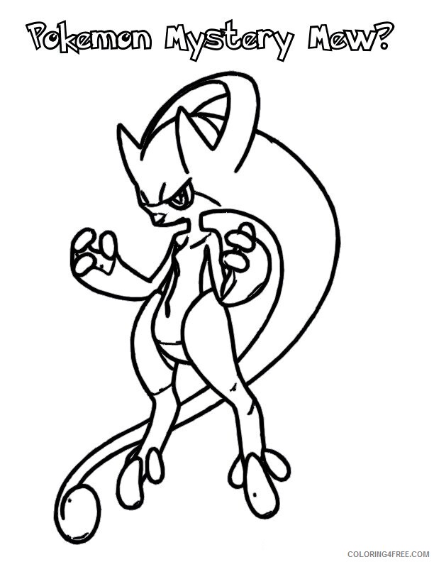 All Pokemon Coloring Pages Printable Sheets Pokemon Mystery Mew jpg 2021 a 4187 Coloring4free