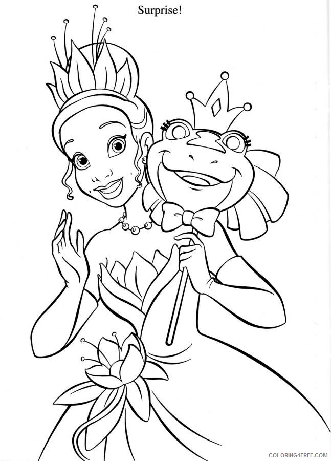 All Princess Coloring Pages Printable Sheets Disney Princess Tiana and Frog 2021 a 4205 Coloring4free