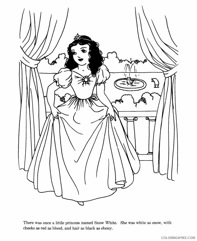 All Princess Coloring Pages Printable Sheets Snow White and the Seven 2021 a 4216 Coloring4free