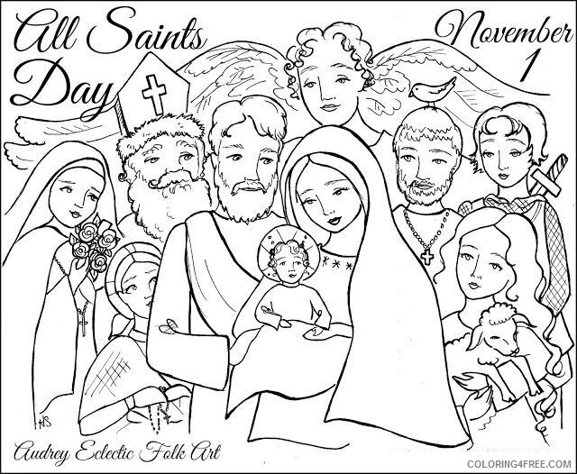 All Saints Day Coloring Pages Printable Sheets All Saints Day Pages 2021 a 4221 Coloring4free
