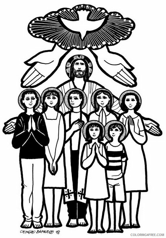 All Saints Day Coloring Pages Printable Sheets Catholic Saints and All Saints 2021 a 4231 Coloring4free
