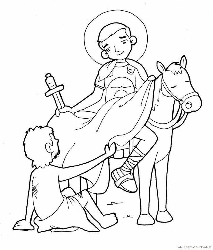 All Saints Day Coloring Pages Printable Sheets Saint Martin Catholic Page 2021 a 4240 Coloring4free
