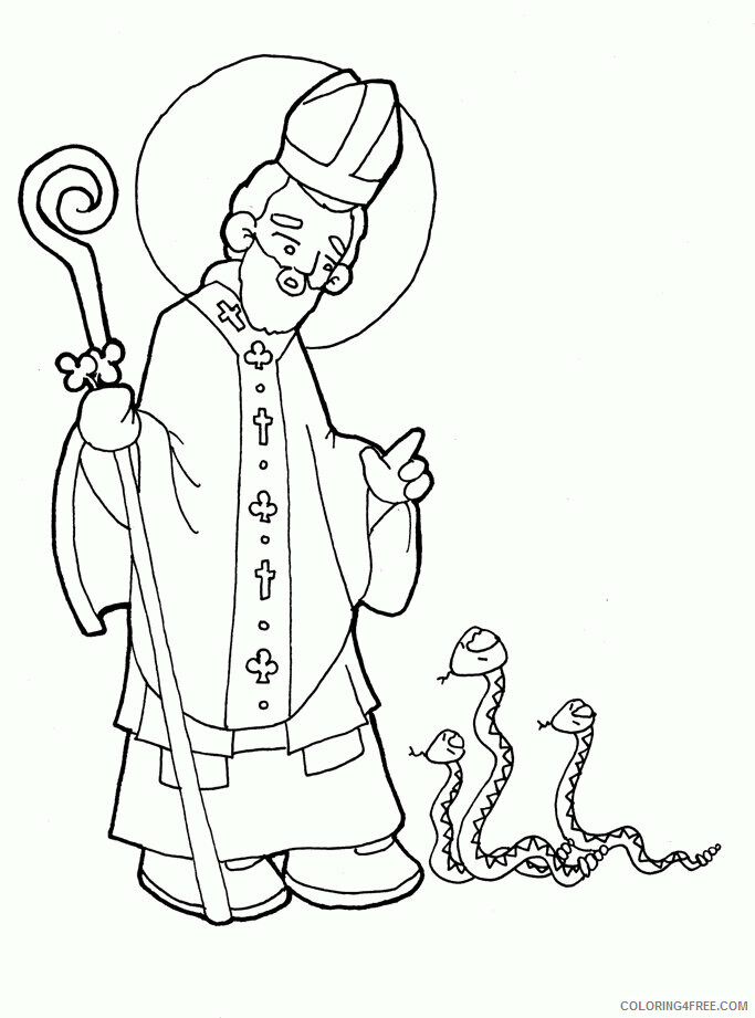 All Saints Day Coloring Pages Printable Sheets St Patrick Page Holidays 2021 a 4244 Coloring4free