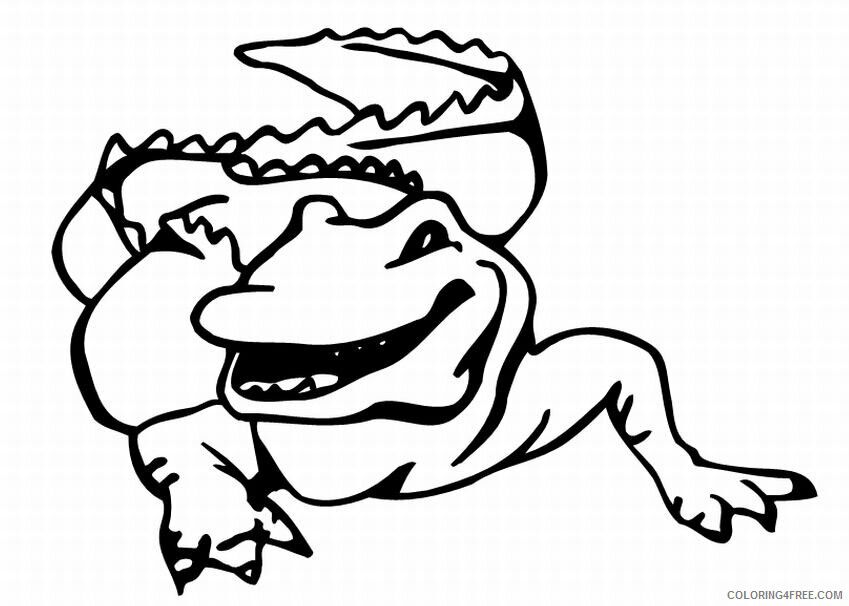 Alligator Color Printable Sheets Alligator and Book 2021 a 4273 Coloring4free