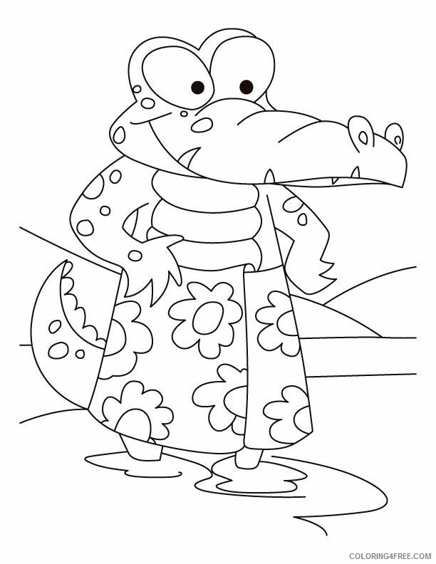 Alligator Color Printable Sheets Alligators new gown pages 2021 a 4281 Coloring4free