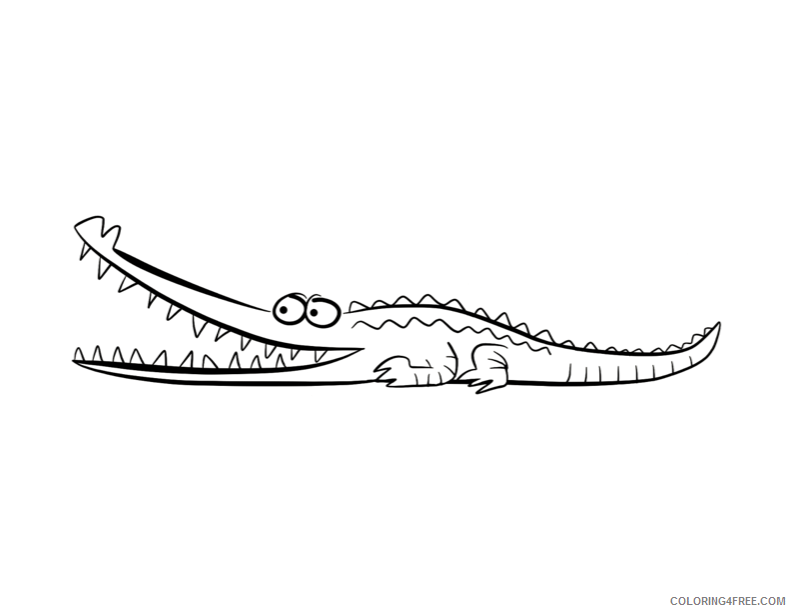 Alligator Color Printable Sheets Animal Free Printable Alligator 2021 a 4283 Coloring4free