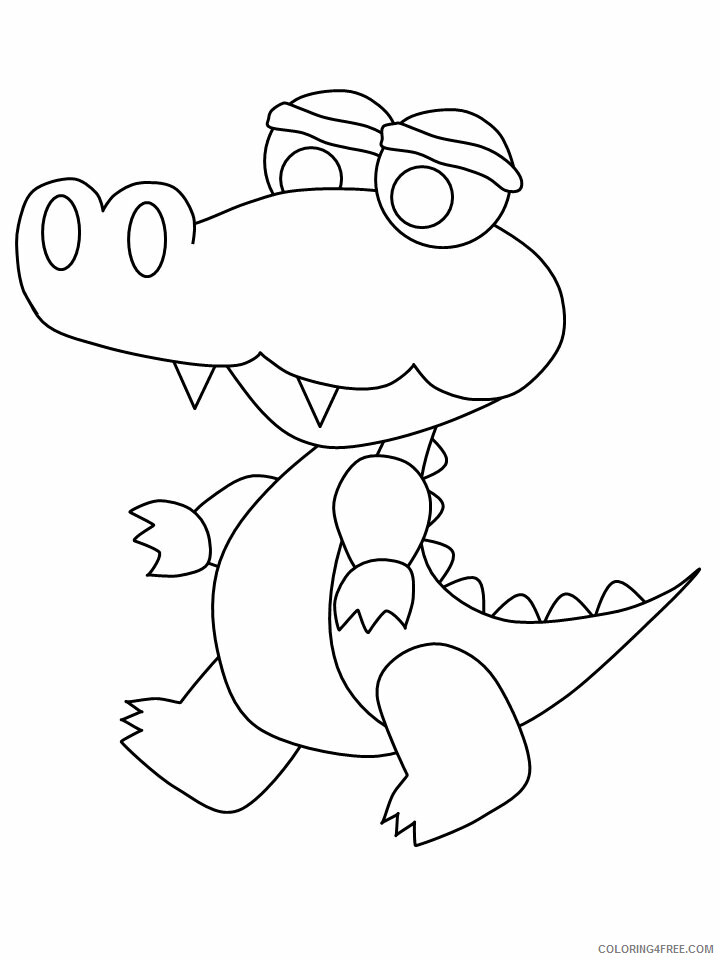 Alligator Coloring Sheet Printable Sheets Animals jpg 2021 a 4333 Coloring4free