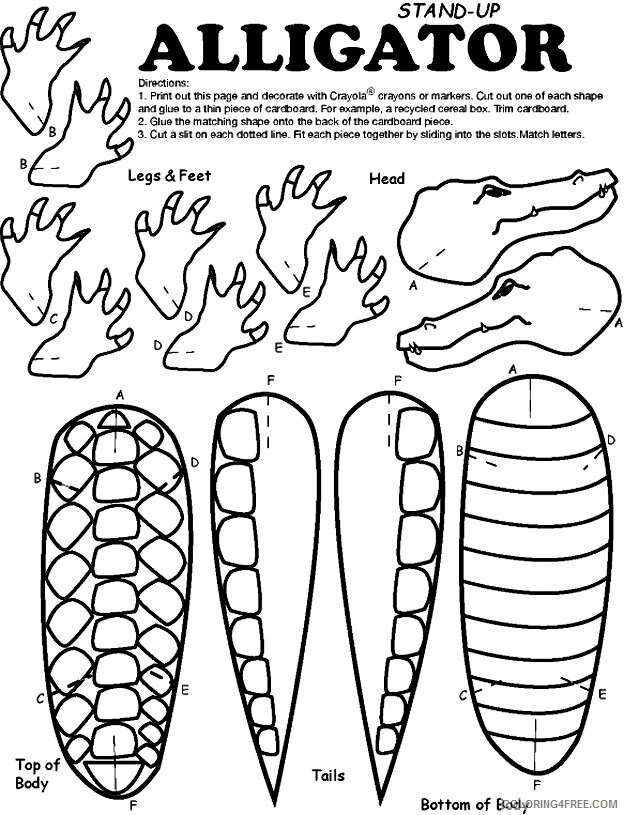 Alligator Coloring Sheets Printable Sheets Alligator 6 Free Coloring 2021 a 4341 Coloring4free