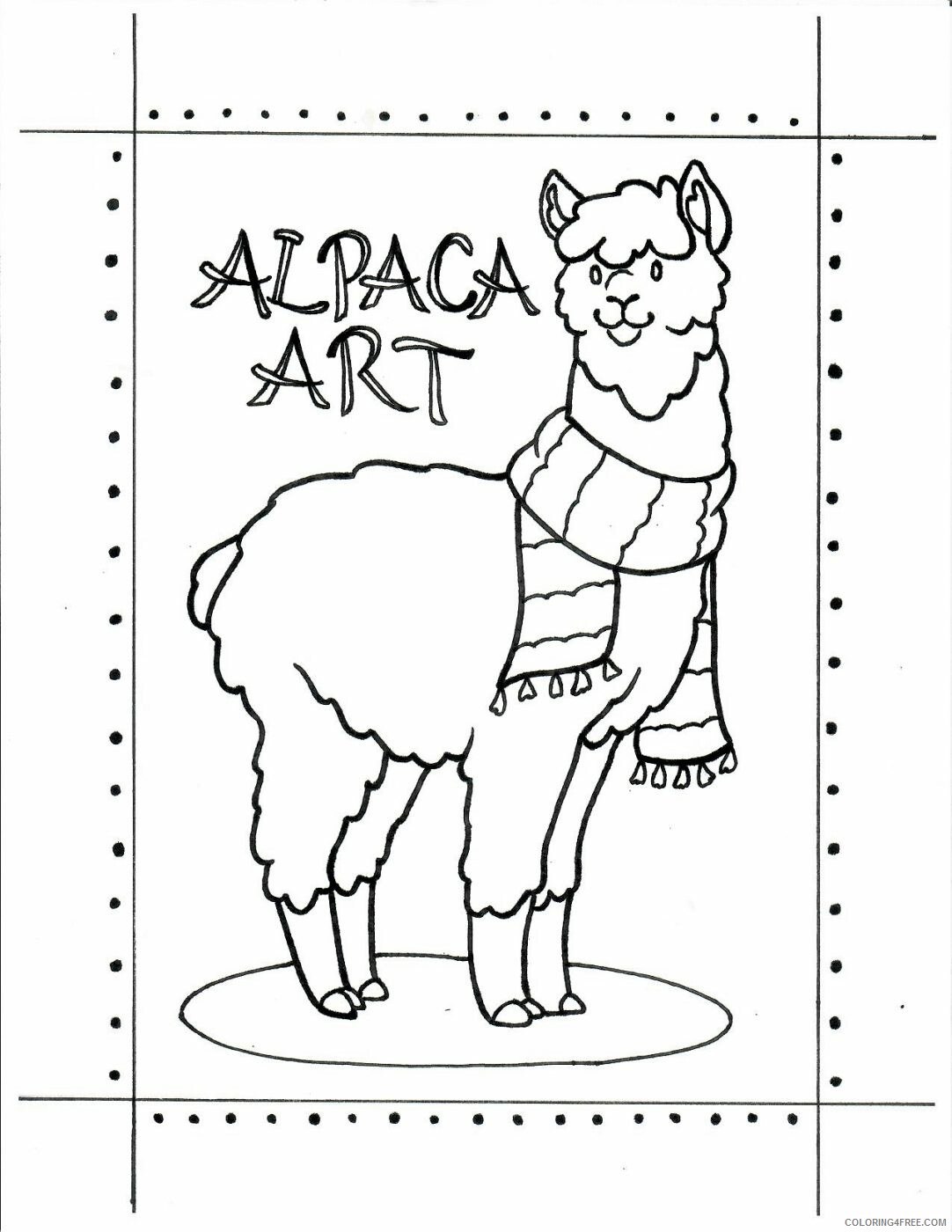 Alpaca Coloring Pages Printable Sheets Alpaca Art jpg 2021 a 4375 Coloring4free