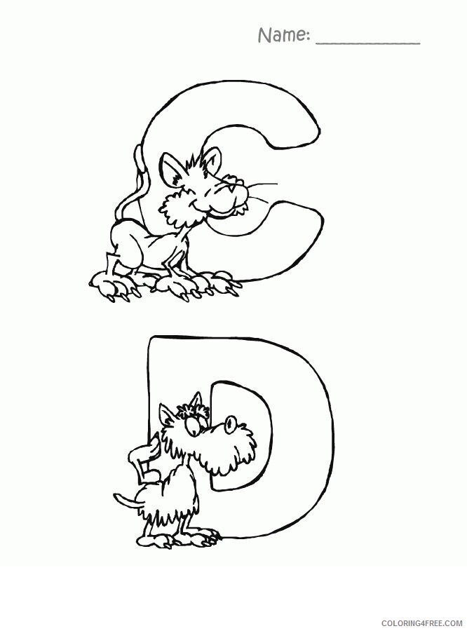 Alphabet Animal Coloring Pages Printable Sheets Alphabet zoo decorative letters 2021 a 4427 Coloring4free