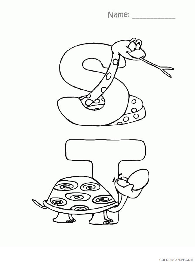 Alphabet Animal Coloring Pages Printable Sheets Alphabet zoo decorative letters 2021 a 4428 Coloring4free