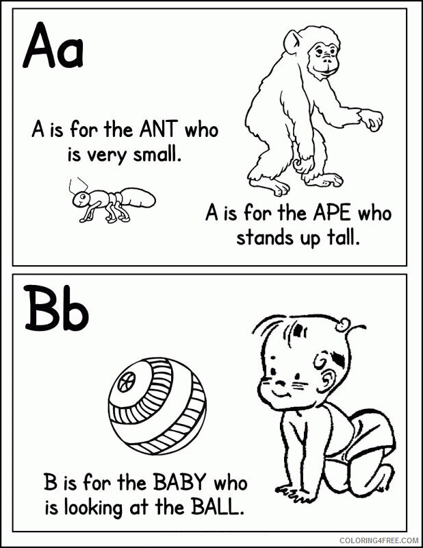 Alphabet Color Page Printable Sheets Free printable alphabet pages 2021 a 4445 Coloring4free