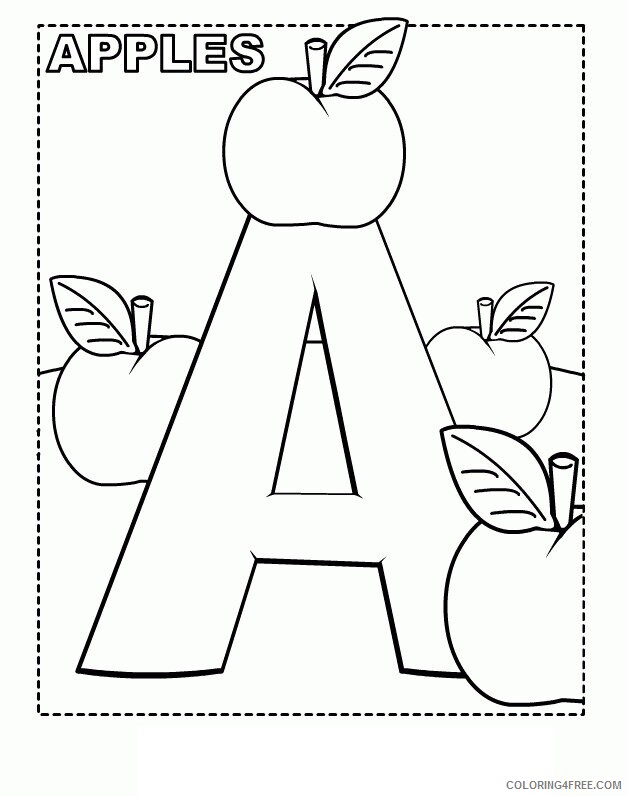 Alphabet Color Pages Printable Sheets Alphabet For ToddlersColoring 2021 a 4455 Coloring4free