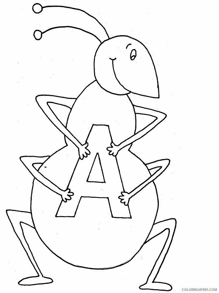 Alphabet Coloring Pages A Z Printable Sheets Animal Letters Ggif Page 4 2021 a 4567 Coloring4free
